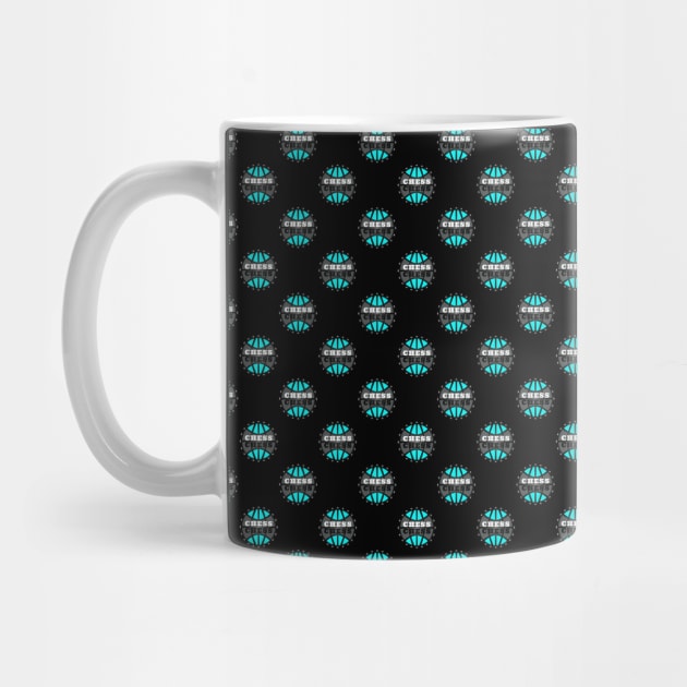 Chess Logo in Black, White and Turquoise Pattern by The Black Panther